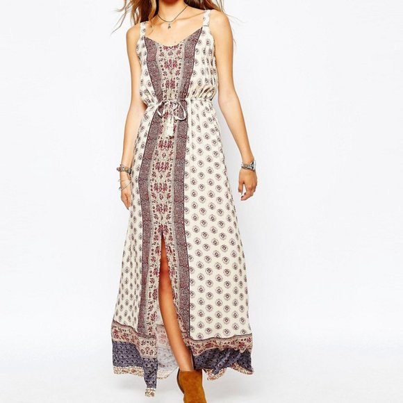 Pull&Bear Dresses & Skirts - Pull&Bear Boho Thigh Split Maxi Dress